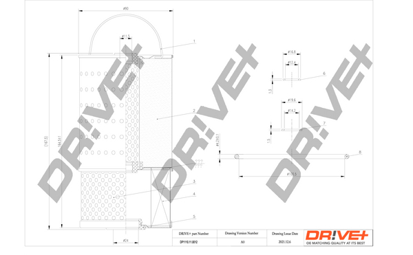 alyvos filtras - DP1110.11.0012 Dr!ve+