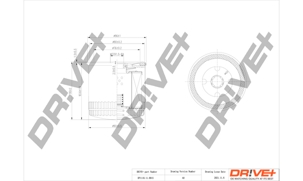 Ölfilter - DP1110.11.0015 Dr!ve+