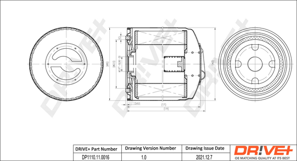 Oil Filter - DP1110.11.0016 Dr!ve+