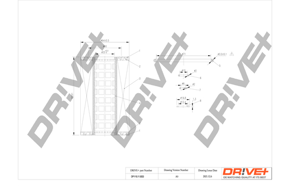 Oil Filter - DP1110.11.0033 Dr!ve+