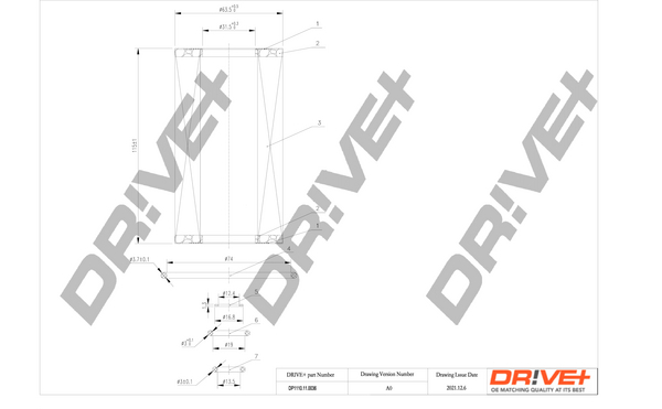 Oil Filter - DP1110.11.0036 Dr!ve+