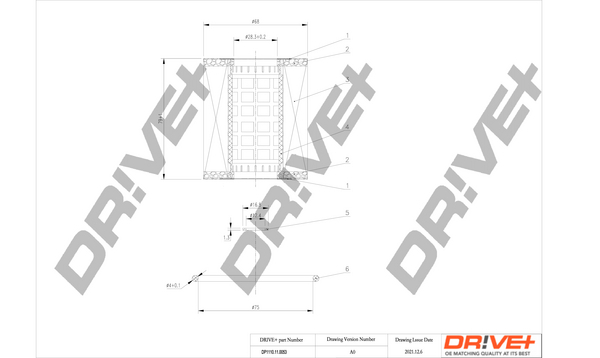 Oil Filter - DP1110.11.0053 Dr!ve+