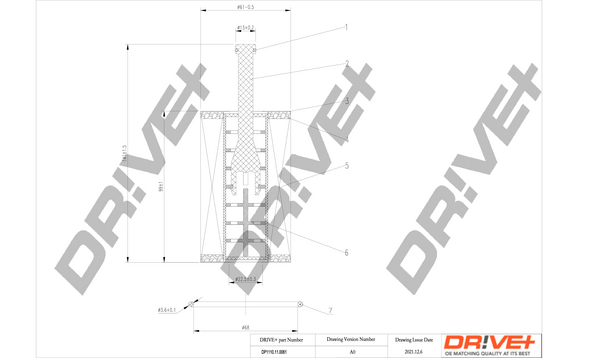 alyvos filtras - DP1110.11.0061 Dr!ve+