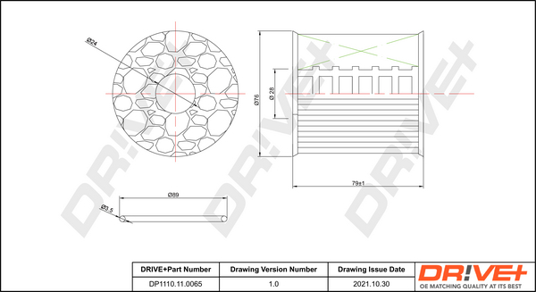Oil Filter - DP1110.11.0065 Dr!ve+