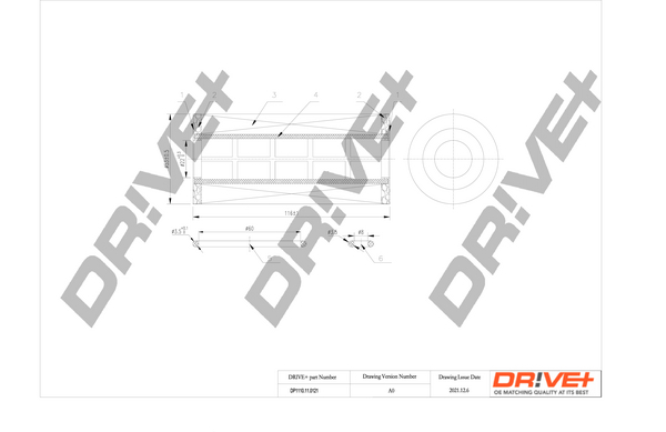 Oil Filter - DP1110.11.0121 Dr!ve+