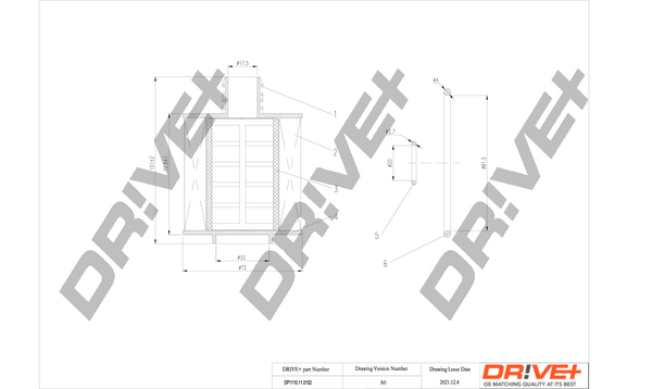 Oil Filter - DP1110.11.0152 Dr!ve+