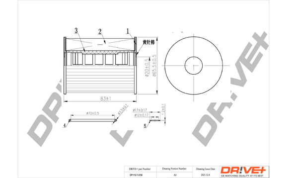 Oil Filter - DP1110.11.0154 Dr!ve+