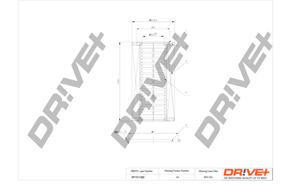 Oil Filter - DP1110.11.0202 Dr!ve+