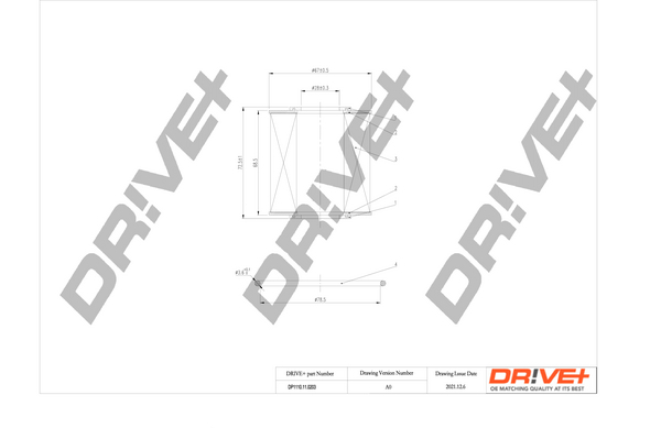Oil Filter - DP1110.11.0203 Dr!ve+