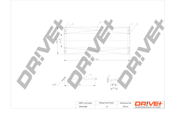 Oil Filter - DP1110.11.0212 Dr!ve+