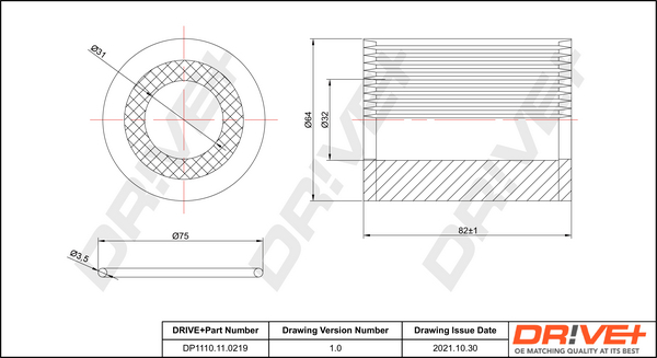 Oil Filter - DP1110.11.0219 Dr!ve+