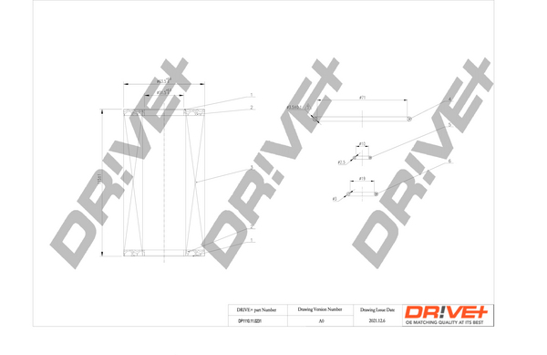 Oil Filter - DP1110.11.0231 Dr!ve+