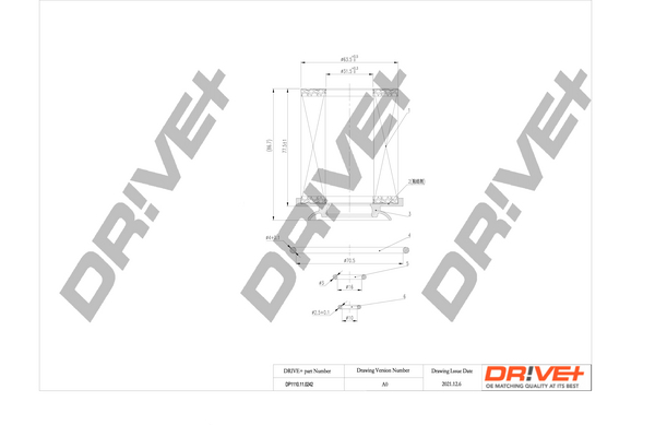 Oil Filter - DP1110.11.0242 Dr!ve+