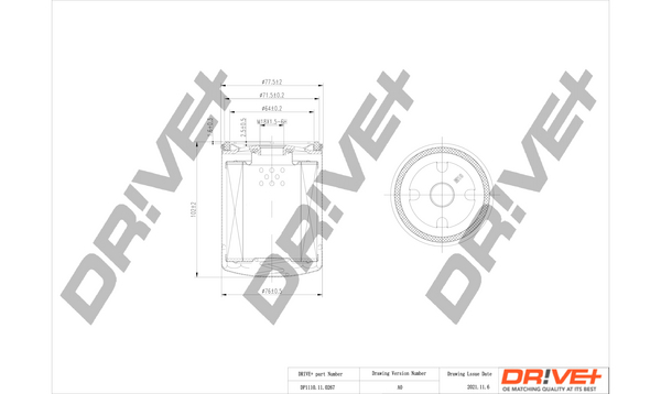 alyvos filtras - DP1110.11.0267 Dr!ve+