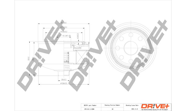 alyvos filtras - DP1110.11.0286 Dr!ve+