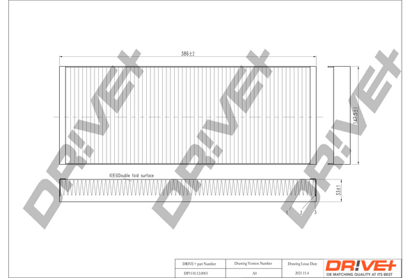filtras, salono oras - DP1110.12.0003 Dr!ve+