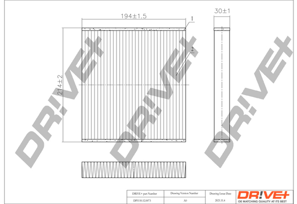 filtras, salono oras - DP1110.12.0073 Dr!ve+