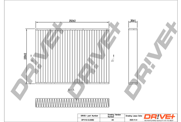 filtras, salono oras - DP1110.12.0082 Dr!ve+
