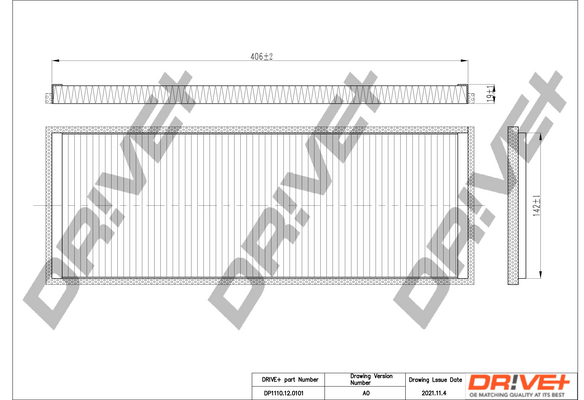Filter, interior air - DP1110.12.0101 Dr!ve+