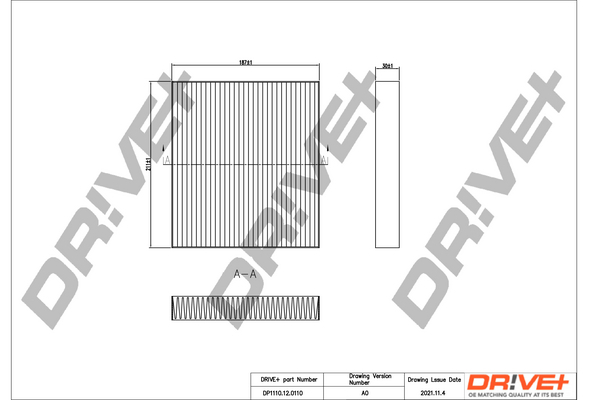 Filter, interior air - DP1110.12.0110 Dr!ve+