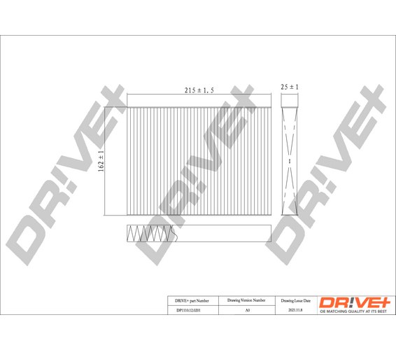 filtras, salono oras - DP1110.12.0201 Dr!ve+