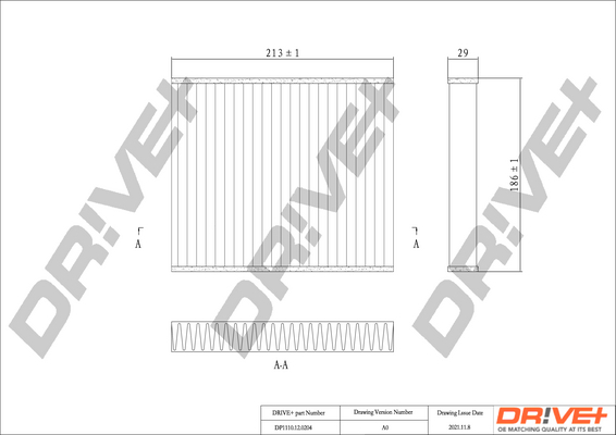 filtras, salono oras - DP1110.12.0204 Dr!ve+
