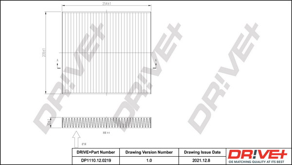 Filter, interior air - DP1110.12.0219 Dr!ve+