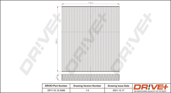 Filter, interior air - DP1110.12.0266 Dr!ve+