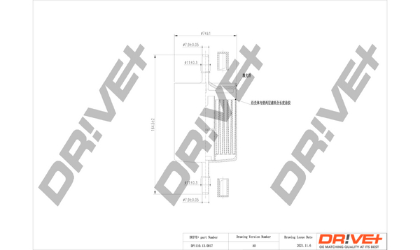 Fuel filter - DP1110.13.0017 Dr!ve+