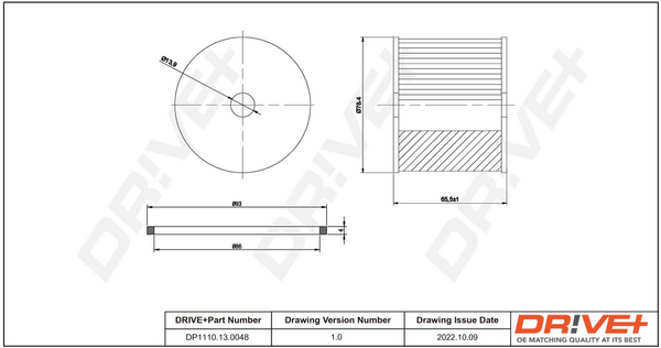 Fuel filter - DP1110.13.0048 Dr!ve+