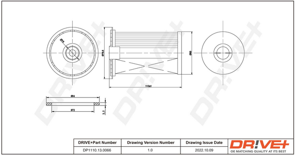 Fuel filter - DP1110.13.0066 Dr!ve+
