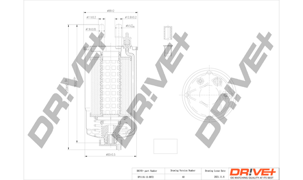 Fuel filter - DP1110.13.0072 Dr!ve+