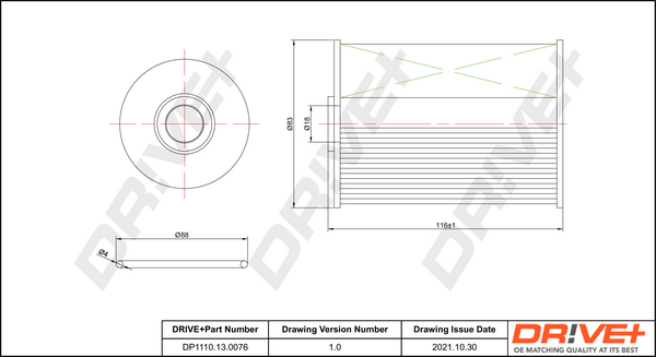 Fuel filter - DP1110.13.0076 Dr!ve+