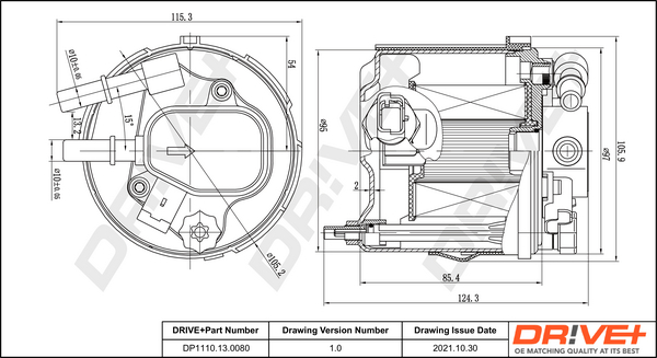Fuel filter - DP1110.13.0080 Dr!ve+