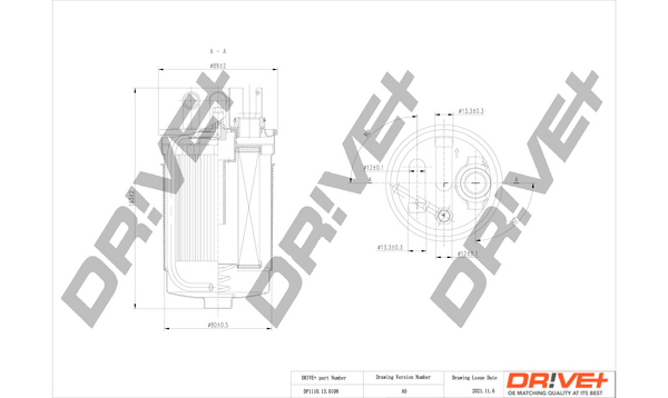Fuel filter - DP1110.13.0108 Dr!ve+