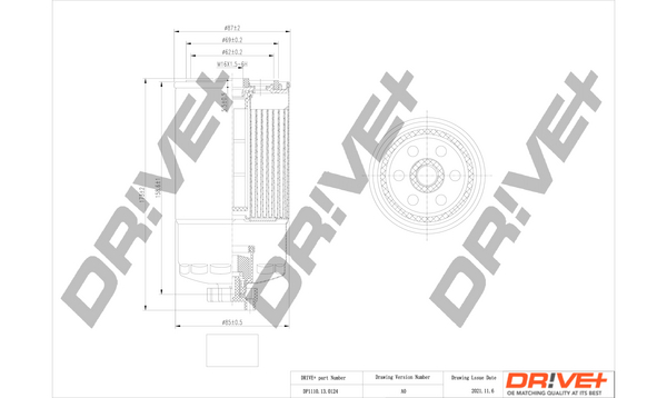 Fuel filter - DP1110.13.0124 Dr!ve+