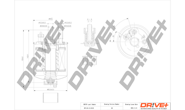 Filtro carburante - DP1110.13.0133 Dr!ve+