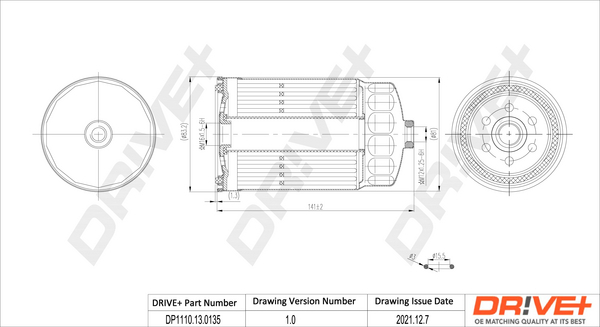 Fuel filter - DP1110.13.0135 Dr!ve+