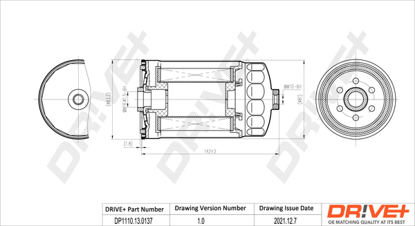 Fuel filter - DP1110.13.0137 Dr!ve+