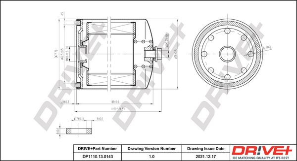 Fuel filter - DP1110.13.0143 Dr!ve+
