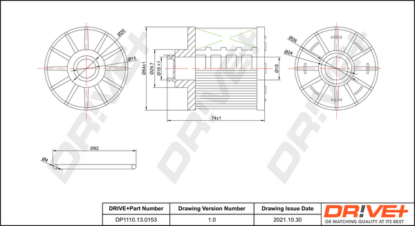 Fuel filter - DP1110.13.0153 Dr!ve+