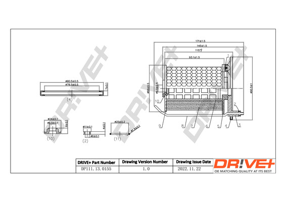 Fuel filter - DP1110.13.0155 Dr!ve+