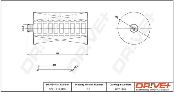 Fuel filter - DP1110.13.0159 Dr!ve+