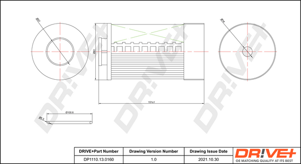 Fuel filter - DP1110.13.0160 Dr!ve+