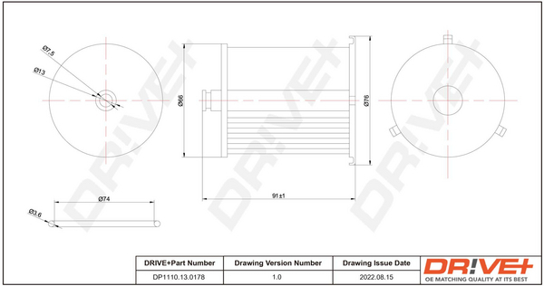 Fuel filter - DP1110.13.0178 Dr!ve+