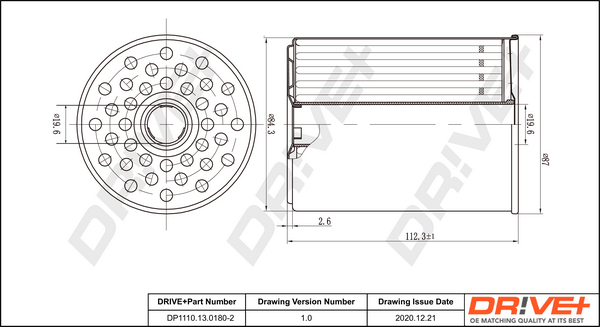 Fuel filter - DP1110.13.0180 Dr!ve+