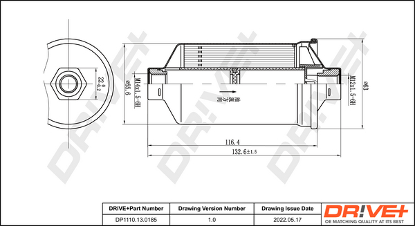 Fuel filter - DP1110.13.0185 Dr!ve+