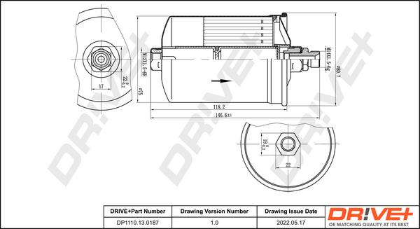 kuro filtras - DP1110.13.0187 Dr!ve+