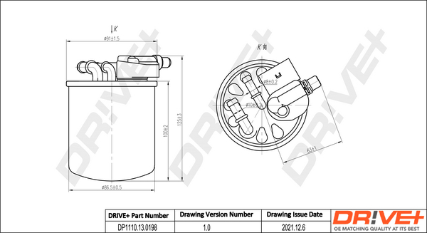 Fuel filter - DP1110.13.0198 Dr!ve+