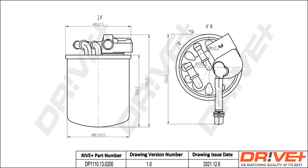 Fuel filter - DP1110.13.0200 Dr!ve+